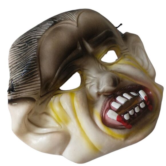 Creepy Evil Halloween Mask Rubber Cosplay Theater Fangs Bloody Vampire Ghoulish. - Picture 3 of 16
